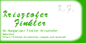 krisztofer finkler business card